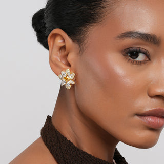 Eve -Yellow CZ Stud Earrings