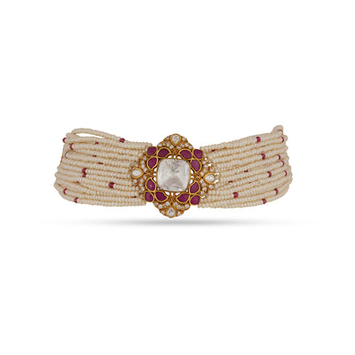 Fairuzah - Polki and pearl bracelet