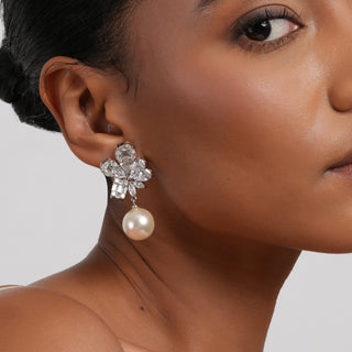 Awa - Pearl & CZ Earrings