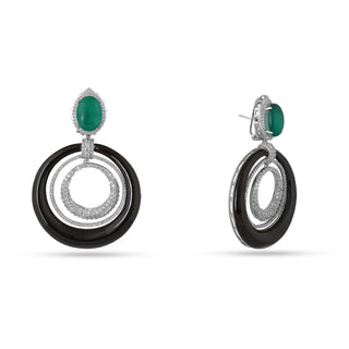 Hind - Black Enamel earrings