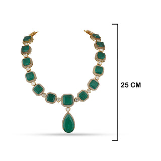 Hidiyah - Emerald Green Doublet Necklace