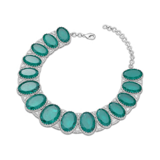 Hameeda - Green Stone necklace set