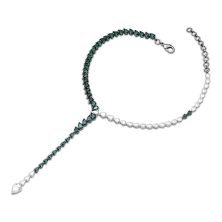 Halimah - Green & White CZ Neckace