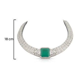 Lila - Emerald Green Stone Choker