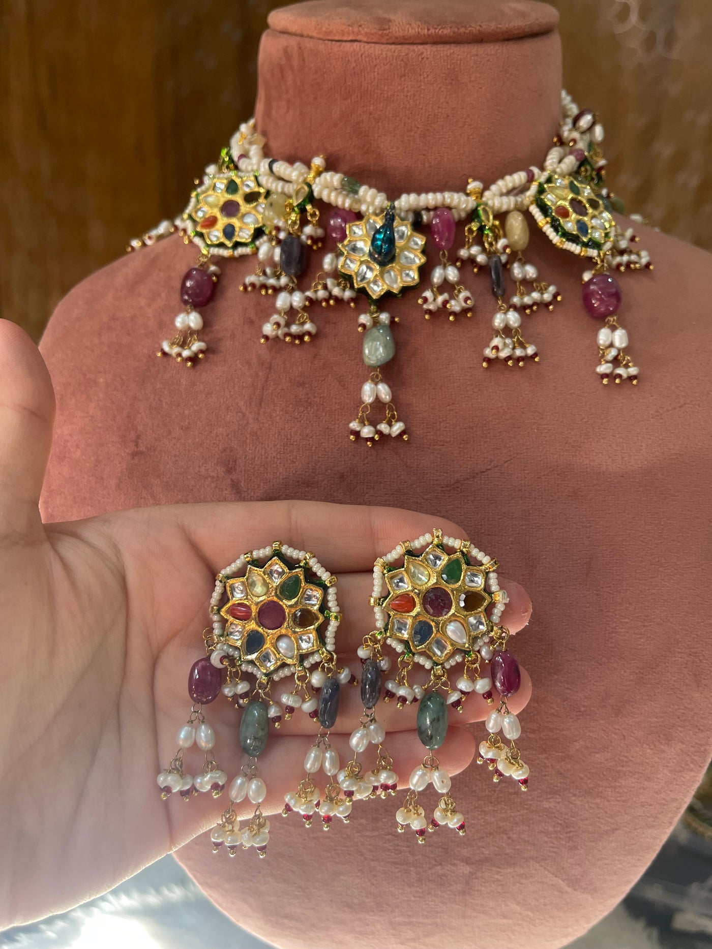 Daniela - Multi Coloured Bead Necklace Set