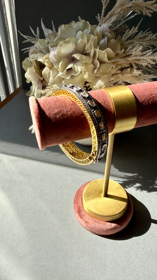Taiyaba Mix Metal Polki Bangle