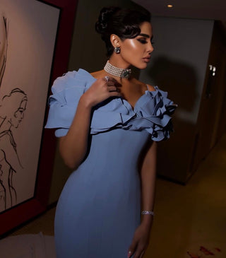 Serena - Aqua Blue Stone Pearl Choker