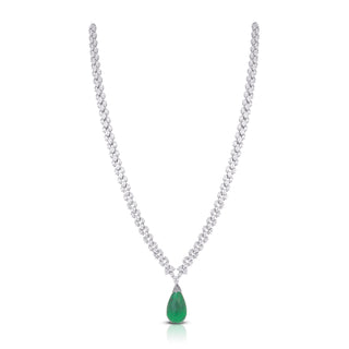 Azzura Emerald Drop Necklace