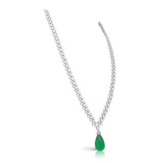 Azzura Emerald Drop Necklace