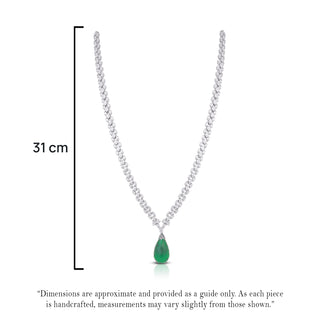 Azzura Emerald Drop Necklace