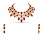 Ruby Red In Gold Finish