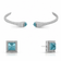 White CZ with Sea Blue Doublet