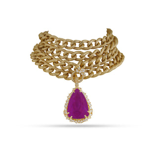 Roza - Statement Pendant Chain Choker