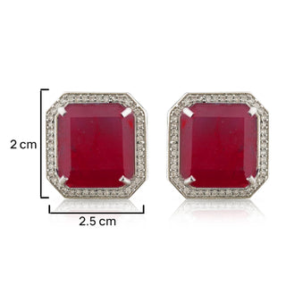 Lila - Emerald Ruby Red Stone Choker