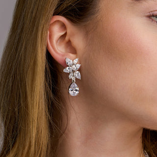 Amreen - Cubic Zirconia Dangle Earrings