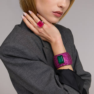 Safa - Emerald Green Stone Bracelet