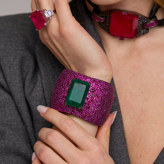Safa - Emerald Green Stone Bracelet