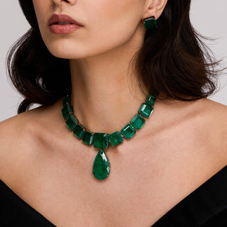 Esra - Green Doublet Necklace Set