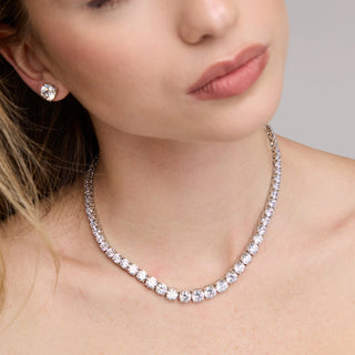 Basheera - Tennis Necklace Set