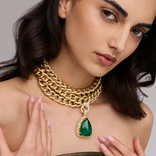 Roza - Statement Pendant Chain Choker