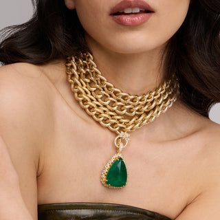 Roza - Statement Pendant Chain Choker
