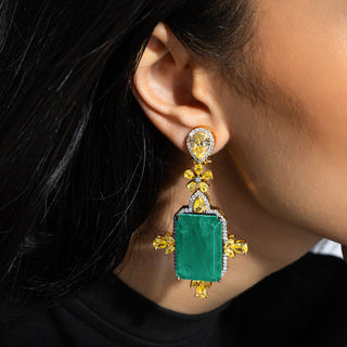 Daniella - Green Doublet Earrings