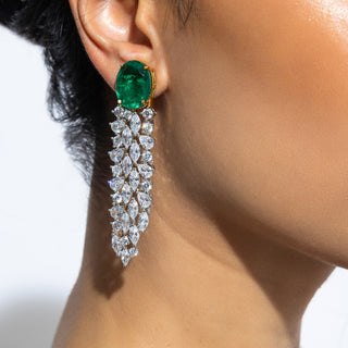 Irsa - Green Doublet Earrings