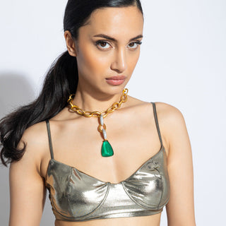 Layla - Gold Link &  Doublet Necklace