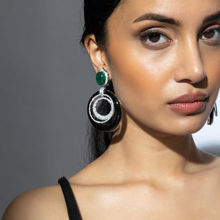 Hind - Black Enamel earrings