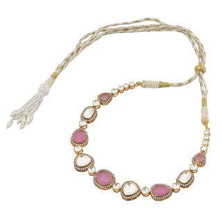 Raaya - Polki and Pink Stone Necklace Set