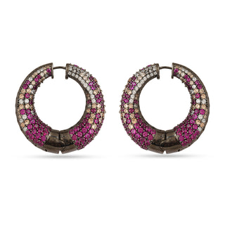 Atika - Pink CZ Hoop Earrings