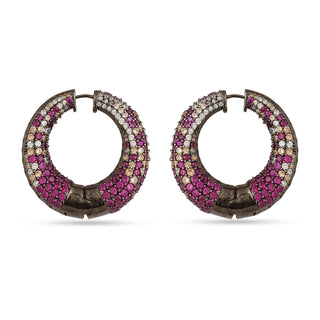 Atika - Pink CZ Hoop Earrings