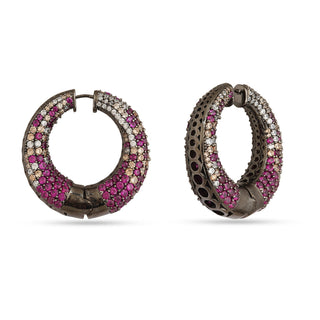 Atika - Green CZ Hoop Earrings