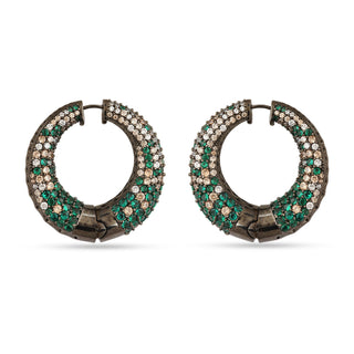 Atika - Green CZ Hoop Earrings