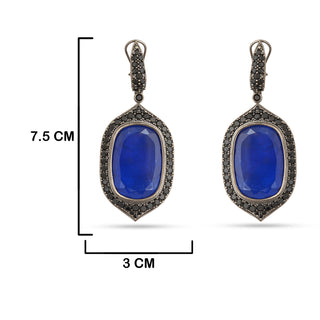 Arielle - Blue Doublet Stone Earrings