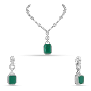 Iffat - Cubic zirconia necklace set