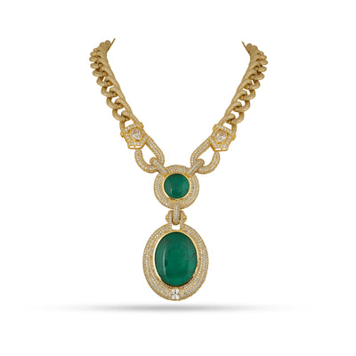 Izdihar - Green Stone necklace