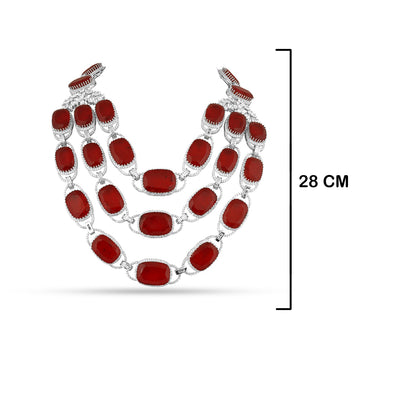 Heela - Red Doublet Necklace Set