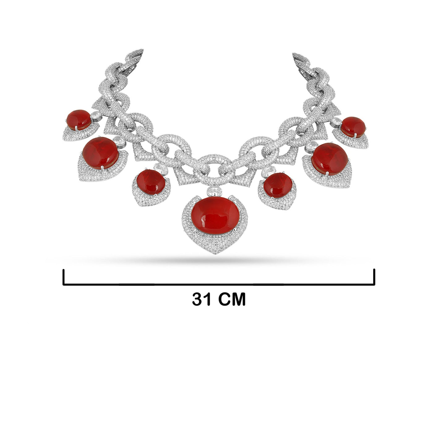 Ikram - Red Doublet Necklace Set