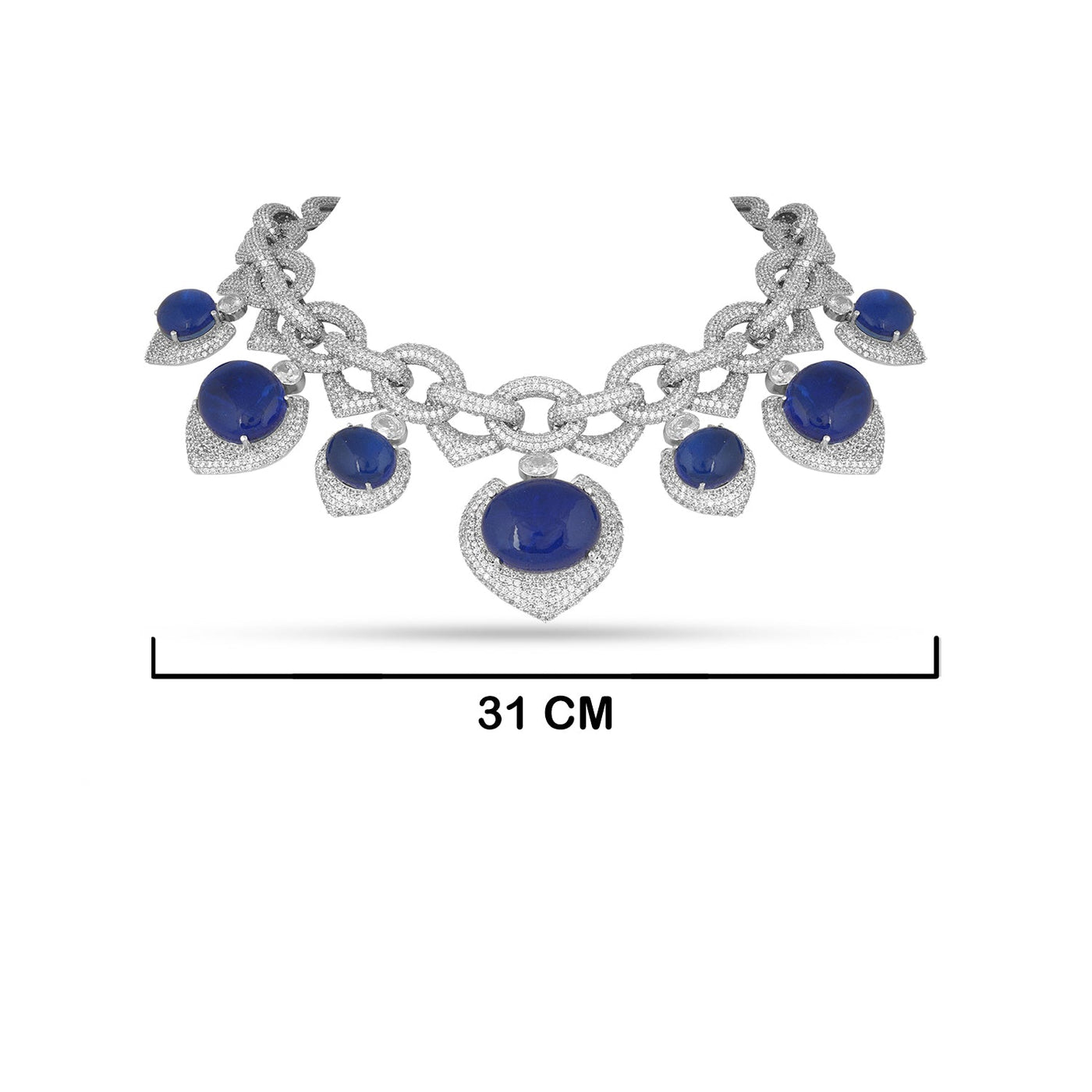 Ikram - Blue Doublet Necklace Set