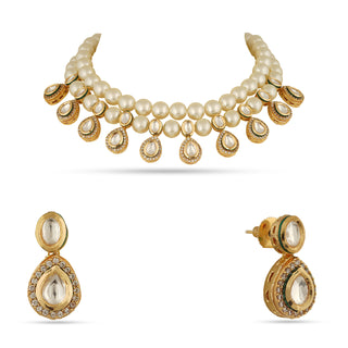 Inaaya - Pearl & Kundan Necklace Set