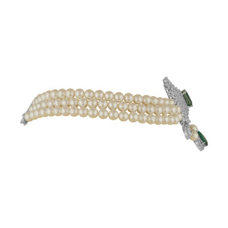 Kahney - Green Doublet Pearl Choker Set