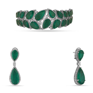 Intessar - Green Doublet Choker Set