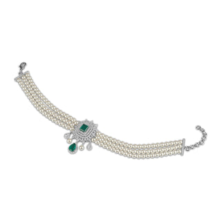 Kahney - Green Doublet Pearl Choker Set