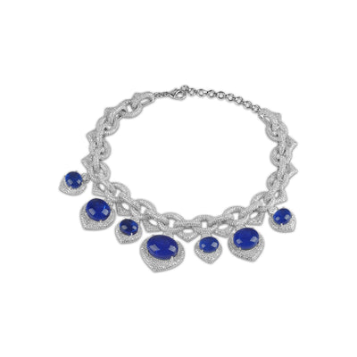 Ikram - Blue Doublet Necklace Set
