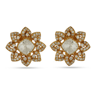 Intisar - Polki stud earrings