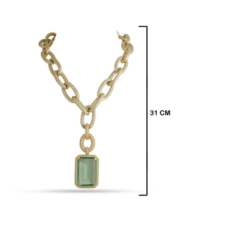 Adrena - Aqua Pendant Chain Necklace