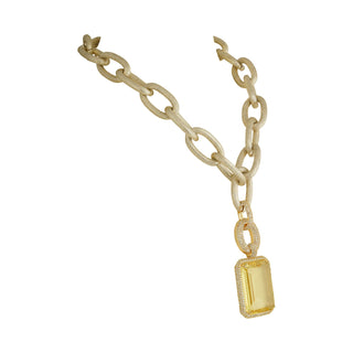 Adrena - Yellow Pendant Chain Necklace