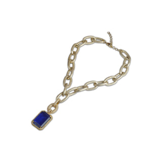 Adrena - Blue Pendant Chain Necklace