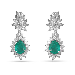 Rosalia - Sea Green Doublet & CZ Earrings